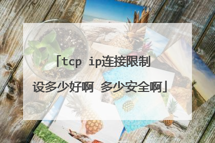 tcp ip连接限制 设多少好啊 多少安全啊