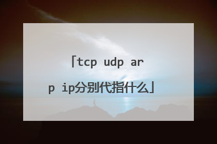 tcp udp arp ip分别代指什么