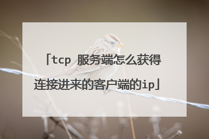 tcp 服务端怎么获得连接进来的客户端的ip
