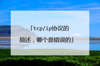 tcp/ip协议的描述，哪个是错误的