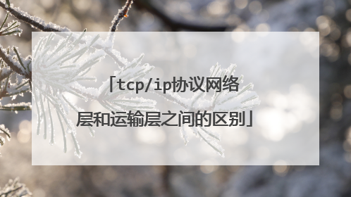 tcp/ip协议网络层和运输层之间的区别