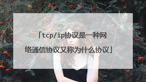 tcp/ip协议是一种网络通信协议又称为什么协议