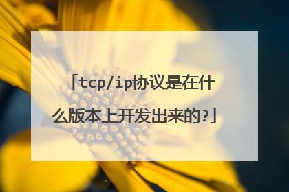 tcp/ip协议是在什么版本上开发出来的?