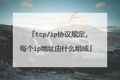 tcp/ip协议规定,每个ip地址由什么组成