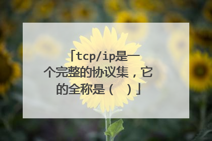 tcp/ip是一个完整的协议集,它的全称是( )