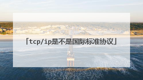 tcp/ip是不是国际标准协议