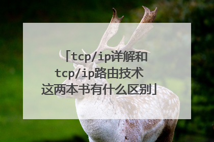 tcp/ip详解和tcp/ip路由技术这两本书有什么区别