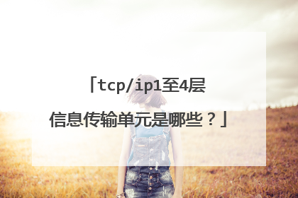 tcp/ip1至4层信息传输单元是哪些？