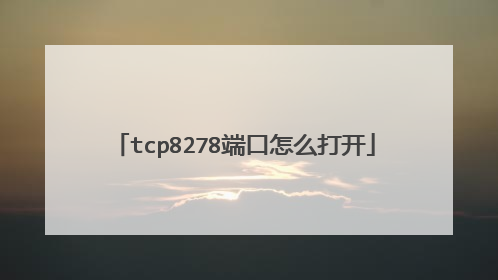 tcp8278端口怎么打开