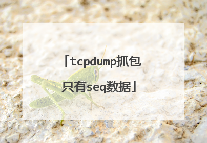 tcpdump抓包 只有seq数据