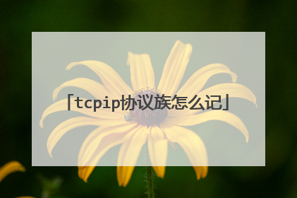 tcpip协议族怎么记