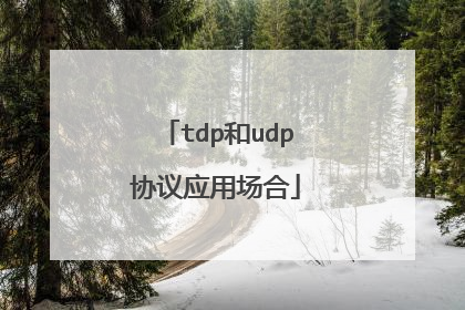 tdp和udp协议应用场合