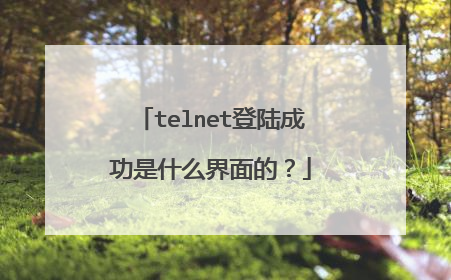 telnet登陆成功是什么界面的？