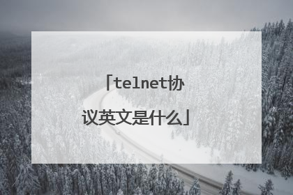 telnet协议英文是什么