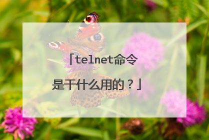 telnet命令是干什么用的?