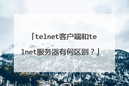 telnet客户端和telnet服务器有何区别？