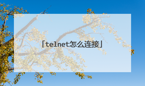 telnet怎么连接