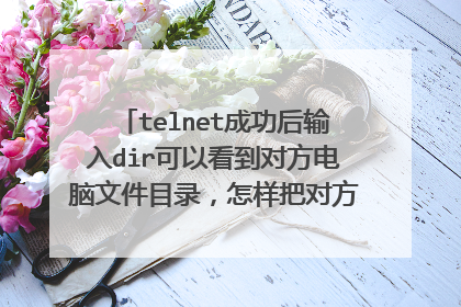 telnet成功后输入dir可以看到对方电脑文件目录,怎样把对方电脑文件夹下的东西copy到自己电脑