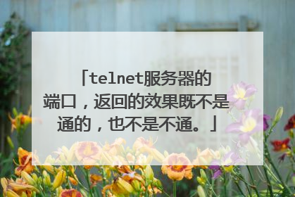 telnet服务器的端口，返回的效果既不是通的，也不是不通。