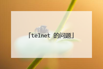 telnet 的问题