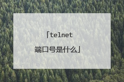 telnet 端口号是什么