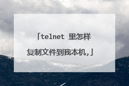 telnet 里怎样复制文件到我本机,