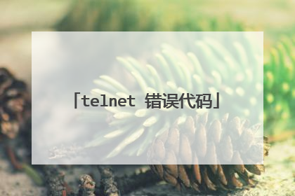telnet 错误代码