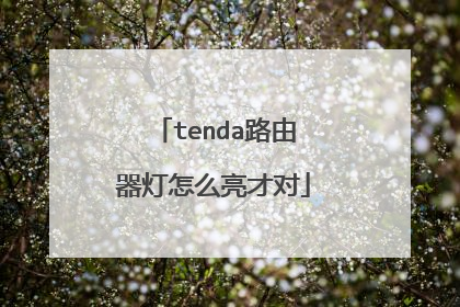tenda路由器灯怎么亮才对
