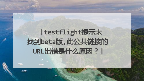 testflight提示未找到beta版,此公共链接的URL出错是什么原因?