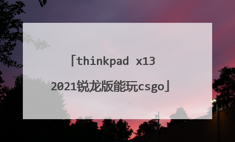 thinkpad x13 2021锐龙版能玩csgo
