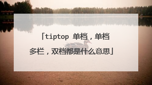 tiptop 单档,单档多栏,双档都是什么意思