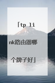 tp link路由器哪个牌子好