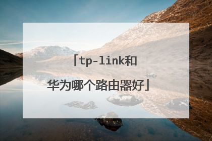 tp-link和华为哪个路由器好