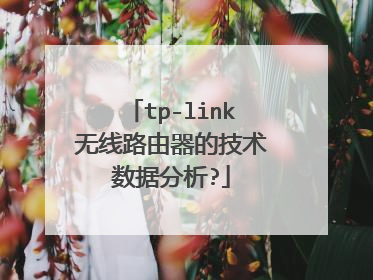 tp-link无线路由器的技术数据分析?