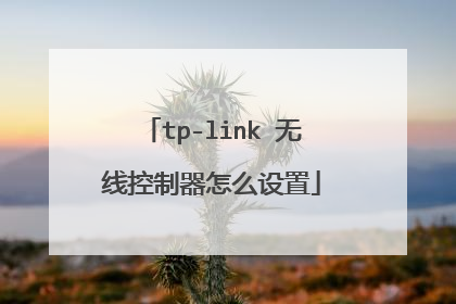 tp-link 无线控制器怎么设置