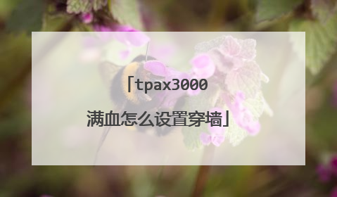 tpax3000满血怎么设置穿墙