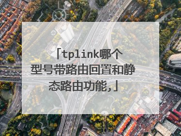 tplink哪个型号带路由回置和静态路由功能,