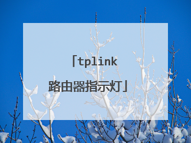 tplink路由器指示灯