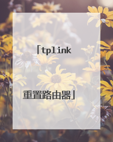 tplink重置路由器