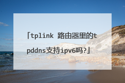 tplink 路由器里的tpddns支持ipv6吗?