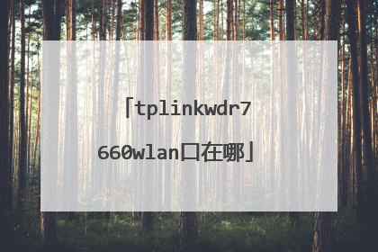 tplinkwdr7660wlan口在哪