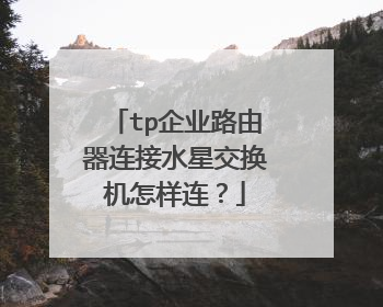 tp企业路由器连接水星交换机怎样连？