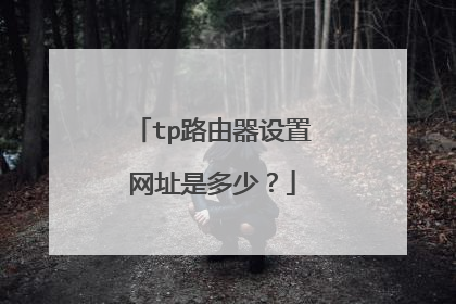 tp路由器设置网址是多少?