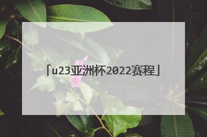 u23亚洲杯2022赛程