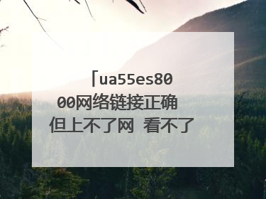 ua55es8000网络链接正确 但上不了网 看不了网络电视剧==