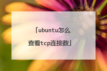 ubuntu怎么查看tcp连接数