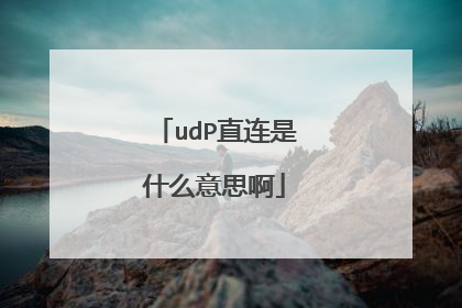 udP直连是什么意思啊