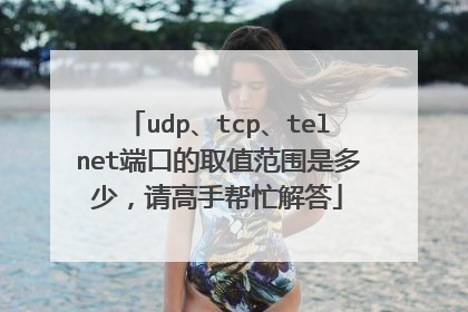 udp、tcp、telnet端口的取值范围是多少,请高手帮忙解答