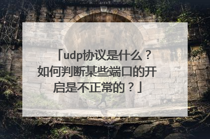 udp协议是什么?如何判断某些端口的开启是不正常的?
