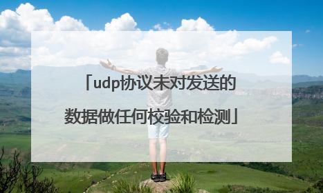 udp协议未对发送的数据做任何校验和检测
